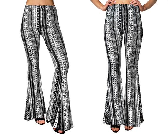 tribal bell bottom pants