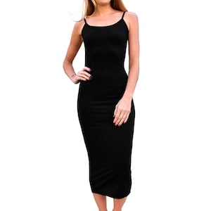 bodycon strapless maxi dress Organic Cotton Ribbed Tank Dress main image 0