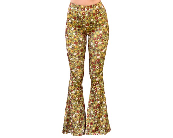 Bell Bottom Flare Stretch Yoga High Waisted Boho Print Gypsy Bell Bottom Flare Stretch Yoga High Waisted Boho Print Gypsy