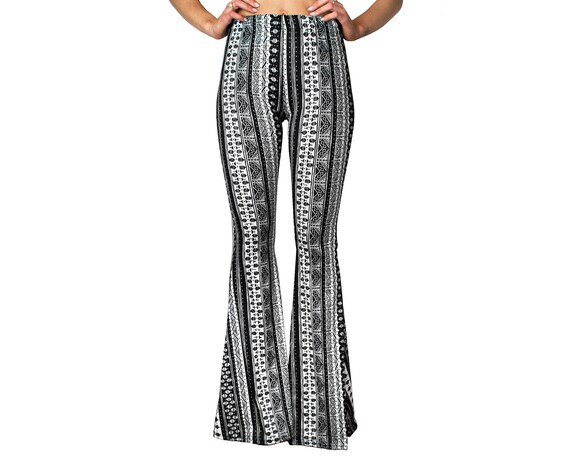 black bell bottom yoga pants