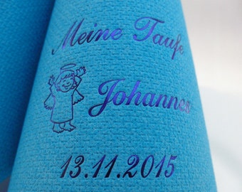 /"Premium-Qualität/" 40 mit Name /& Motiv bedruckte DUNILIN-Servietten TAUFE//DUNI