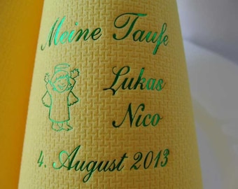 bedruckte Servietten mit Namen, personalisiert für die TAUFE/Babyparty/Dinnerservietten, individuell