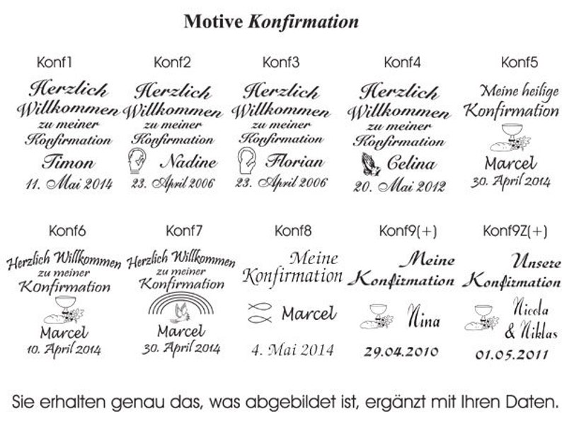 Konfirmation: edel mit eigenem Namen bedruckte Eleg.Kaffee-Servietten, individuell & persönlich Bild 8