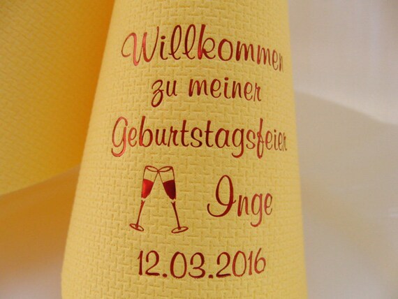 50 edel mit Namen vom Kind//Baby bedruckte Eleg.-Dinner-Servietten zur//für TAUFE