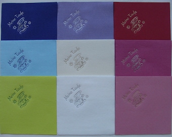 50 sweet printed cocktail napkins with cradle in many colors for baptism/baptism