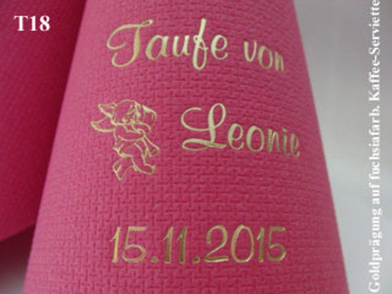50 Bedruckte Servietten Mit Namen Personalisiert Fur Die Etsy
