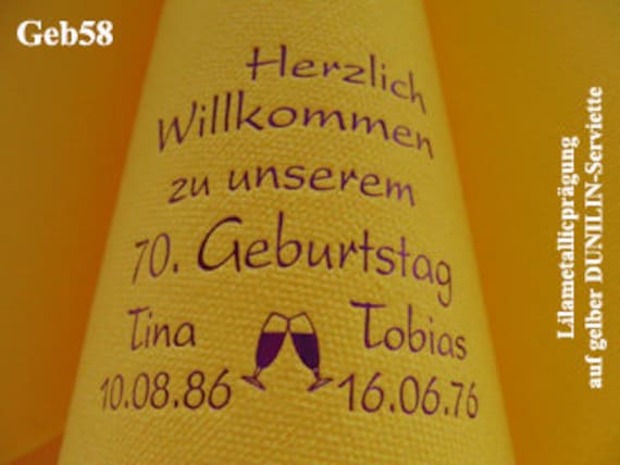 80 edel bedruckte DUNILIN-Premium-Dinner-Servietten für TAUFE//TAUFNAMEN//DUNI