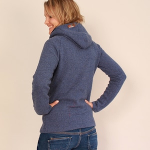 Walk hoodie, women's wool sweater, warm sweater, hooded sweater image 2