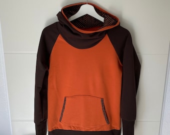 Kapuzenpulli retro mit Eulenbutton