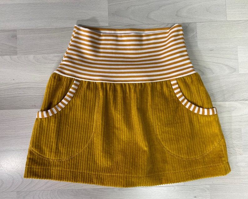 Cord skirt, retro skirt women, skirt with pockets, skirt in dark petrol image 3