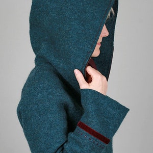 Hooded coat, hooded jacket, walking jacket, walking coat, women's wool coat, in many colors, Beatrice image 3