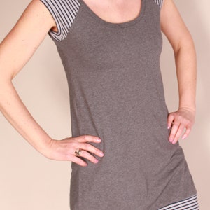 Jersey dress, striped dress, comfortable dress, Amy in many colors image 3