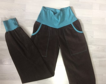 Corduroy trousers, wide corduroy trousers, pump trousers