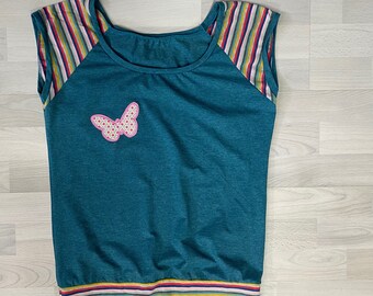 Größe M, RingelShirt, T-shirt,  Gloria mit Schmetterling,