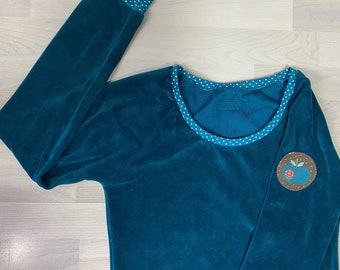 Nickypulli, Langarmpulli, Rundhalspulli, Longsleeve mit Button