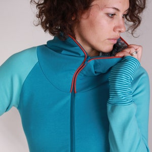 Jacke Damen Langen Sweatjacke Casual Baumwolle Flee Produktbild-Vorschau 8