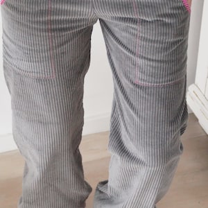 Pantalones de pana, pantalones de pana ancha, bombachos disponibles en muchos colores. imagen 2