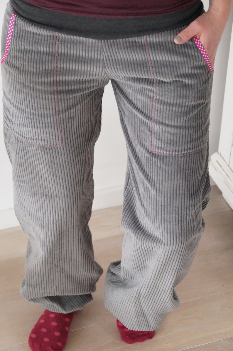 Corduroy trousers, wide corduroy trousers, pump trousers image 4