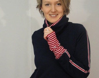 Collar sweater, maritime Sweater, in several Colors