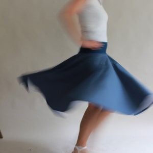 Dance skirt, circle skirt made of jersey, skirt with dots for women,