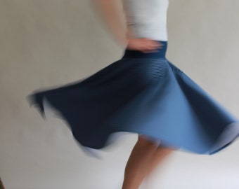 Dance skirt, circle skirt made of jersey, skirt with dots women,