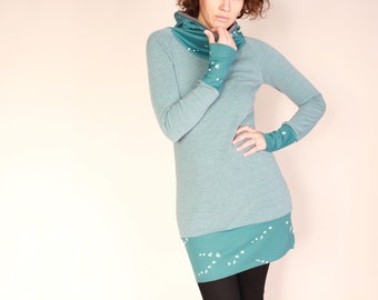Hooded dress with new patterns! July