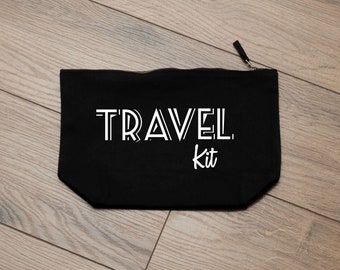 Kulturbeutel / Kosmetiktasche mit  Aufdruck / "Travel Kit"