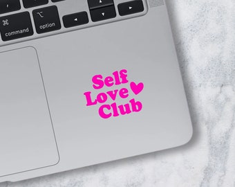 Vinyl sticker Self Love Club / for mirrors, laptops, cell phone cases / stylish stickers in different colors