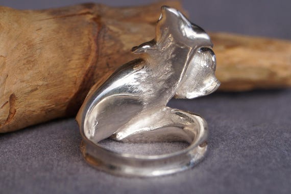 Vintage statement ring silver 925/- stamped ring … - image 9