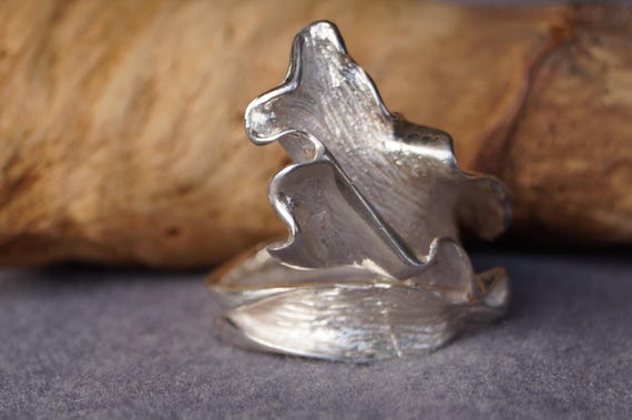 Vintage statement ring silver 925/- stamped ring … - image 2