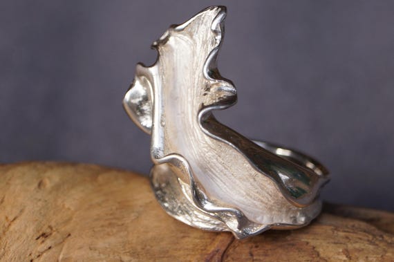 Vintage statement ring silver 925/- stamped ring … - image 1