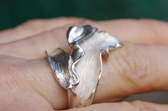 Vintage statement ring silver 925/- stamped ring … - image 8