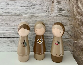 Fancy Boho Baby Peg Doll set