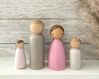 Peg Doll family of four