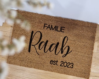 Personalized Doormat | Surname | Surname | wedding gift | Mr and Mrs | engagement | Anniversary | inauguration