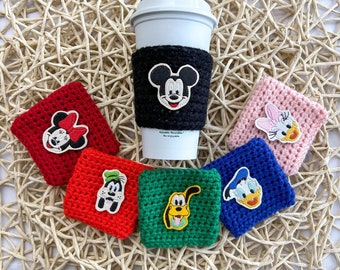 Sensational Pals Cozies| Reusable Disney Inspired Drink Cozy| Coffee Cup Cozy| Crochet Drink Sleeve| Ice Cream Pint Cozy| Custom Koozies