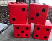 Large, Decorative Wooden Dice