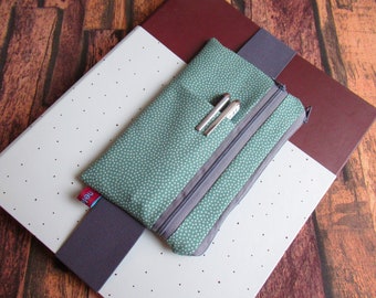 Pencil case with elastic band, pencil case for calendars, planners, notebooks, folders