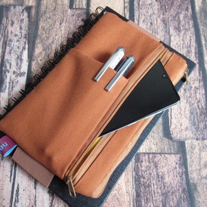 Pencil case, pencil case for calendars, planners, notebooks, folders