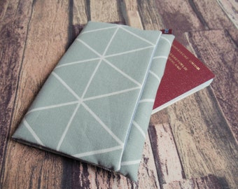 Passport cover, triangles, travel case for passports and vaccination certificates