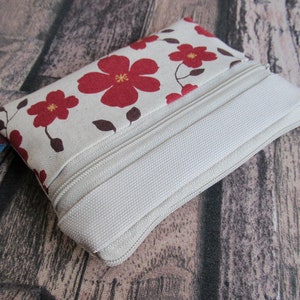 Small wallet, wallet with card compartment, mini wallet, flowers