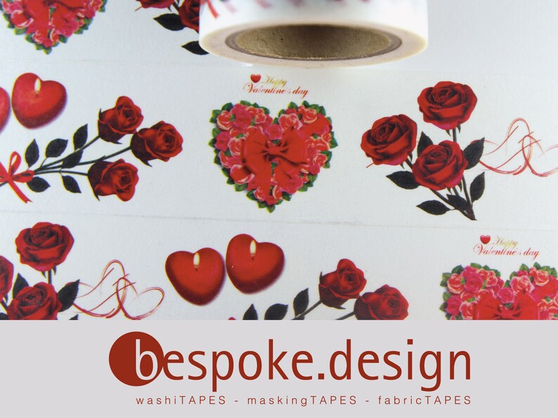 Tape roses hearts love