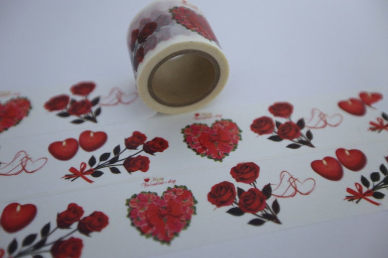 Tape roses hearts love