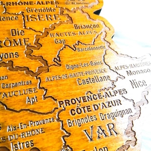 Mappa della Francia, carta geografica, carta regionale, mappa xilografica della Francia, mappa, Parigi... immagine 9