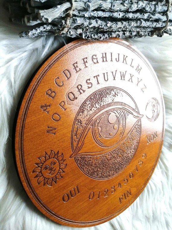 Tablero De Ouija De Madera Con Planchetas – Juego Místico Para Sesiones Espirituales Y Fiestas