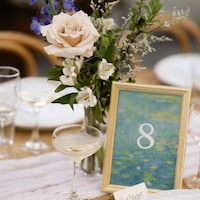 Monet Garden Wedding Table Numbers 1-25: Eclectic Digital Download - Etsy