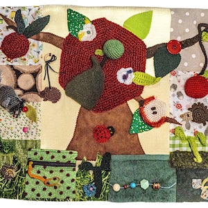 Manta antiestrés para personas con demencia "Manzano", 65 x 50 cm