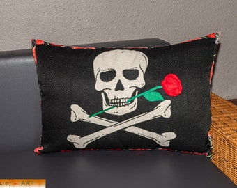 Deko Kissen Skull  " Rose", incl. Füllkissen