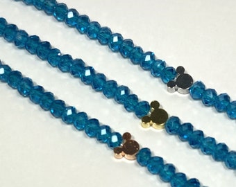 Ocean Spray Stretch Stacking Bracelet - Disney Inspired - Holiday Gift - Blue Crystal Bracelet