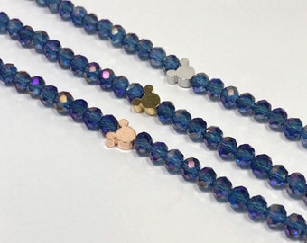 Twilight Stretch Stacking Bracelet - Disney Inspired - Holiday Gift - Purple Blue Crystal Bracelet - Periwinkle Bracelet